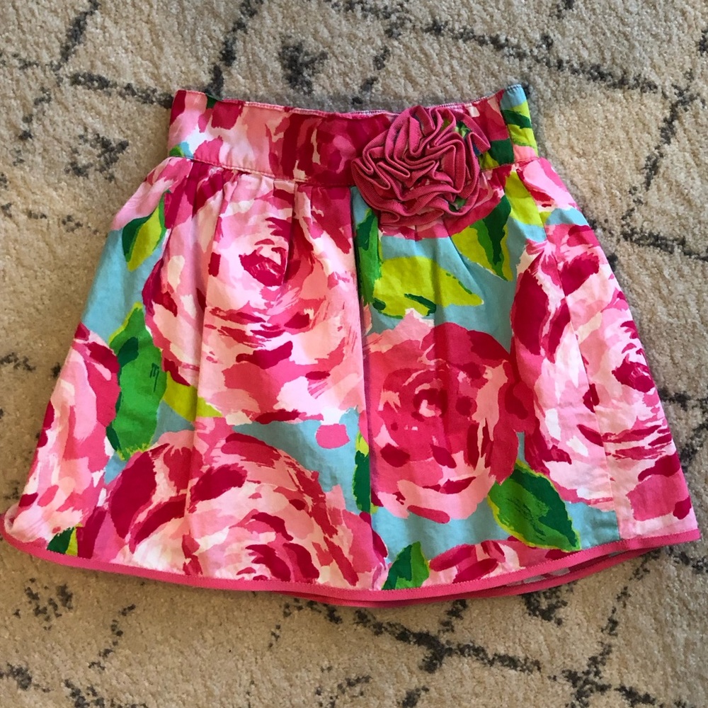 Girls Lilly Pulitzer pull on skirt